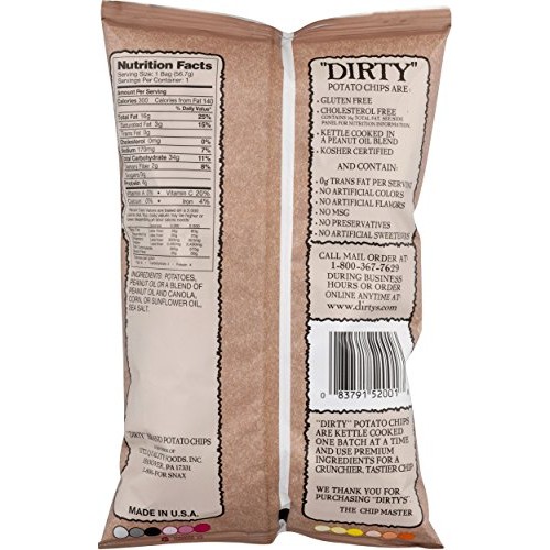 Dirty Sea Salted Potato Chips, 2 Ounce -- 25 Per Case.