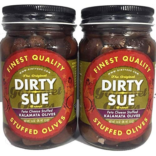 Dirty Sue Stuffed Olives And Onions - Set Of 2 16 Oz Jars Feta