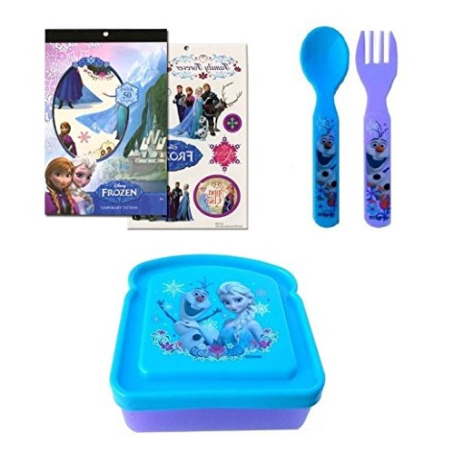Disney Frozen Bread Sandwich Container Combo With Forks And Temp