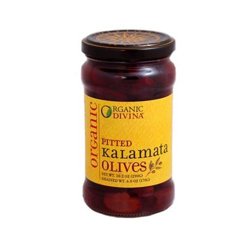 Divina Organic Pitted Kalamata Olives, 10.2-Ounce Jars Pack Of 3