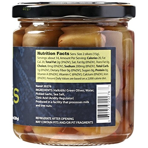 Divina Green Olives Stuffed W/ Garlic, 7.8 Oz