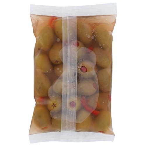 Divina, Mt. Athos Green Olives Stuffed With Red Pepper, 7 Ounce