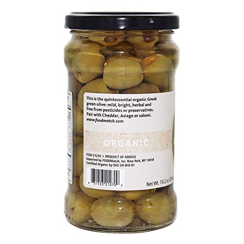 Divina Organic Pitted Green Olives, 10.2 Ounce
