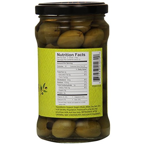 Divina Organic Pitted Green Olives, 5.3 Oz