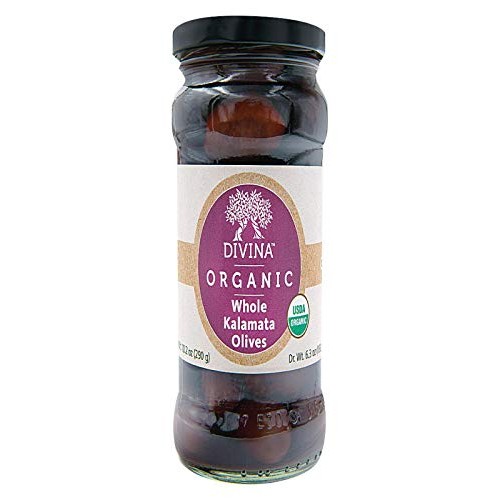 Divina Organic Whole Kalamata Olives In Jar, 6.35 Oz