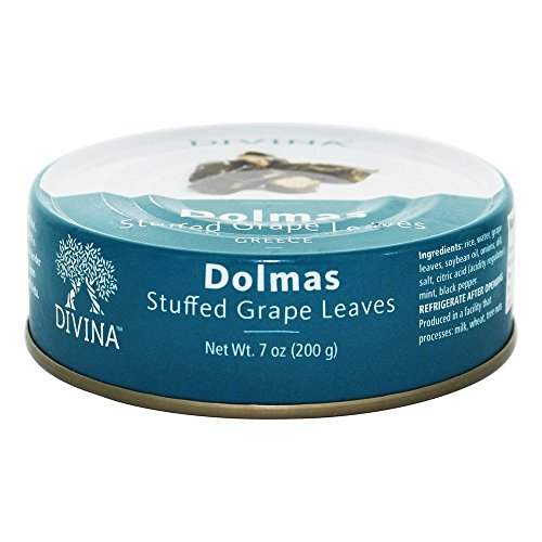 Divina, Stuffed Grape Leaves, Dolmas, 7 Oz. 4 Pack