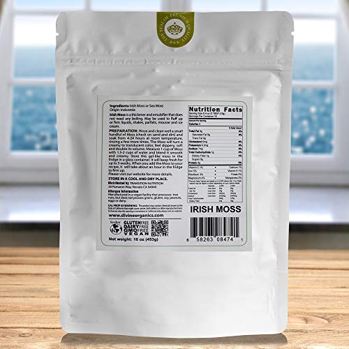 Fresh Whole Leaf Irish Moss - Raw - 16 Oz