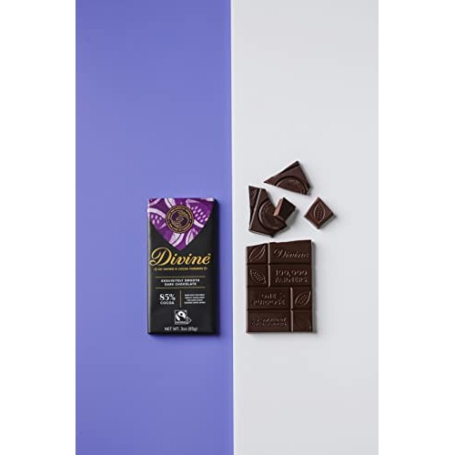 Divine Chocolate Bars - 85% Dark Chocolate - Made With Fairtrade