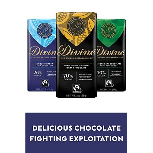 Divine Chocolate Bars - 85% Dark Chocolate - Made With Fairtrade