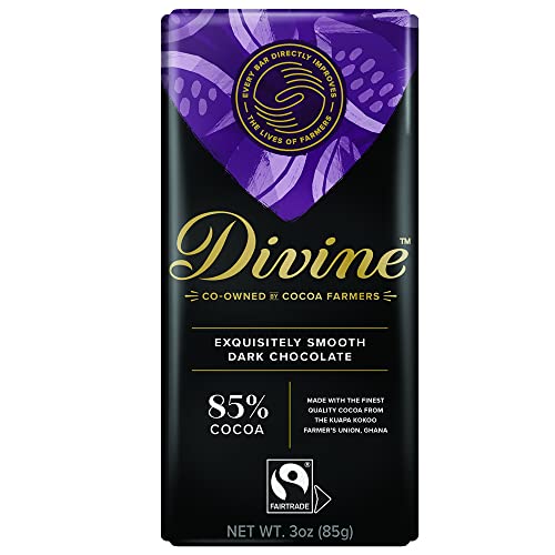 Divine Chocolate Bars - 85% Dark Chocolate - Made With Fairtrade
