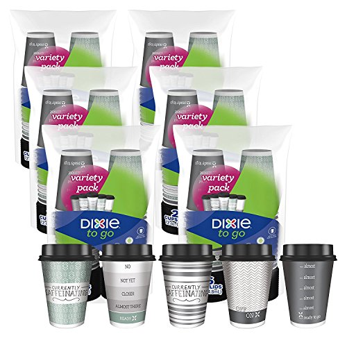 Dixie To Go Disposable Hot Beverage Paper Coffee Cups With Lids,