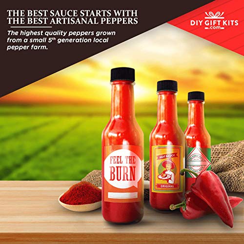 Hot Sauce Kit Makes 7 Lip Smacking Gourmet Bottles Featuring H
