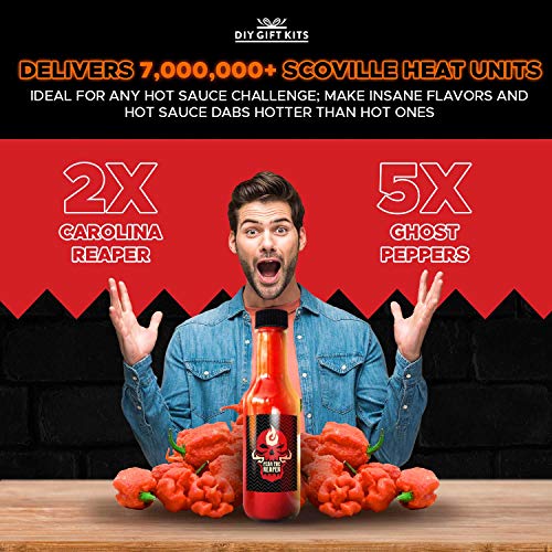 The Carolina Reaper Hot Sauce Kit Gift Set, Make Your Own 7,000,