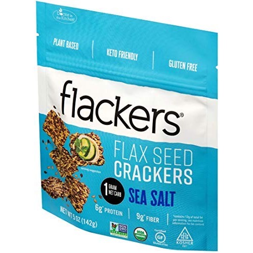 Doctor In The Kitchen, Flackers Organic Flax Seed Crackers, Savo
