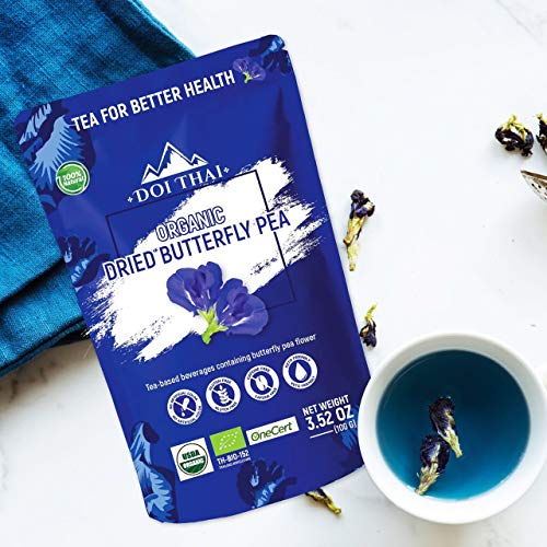 Butterfly Tea Flower - Non Gmo Rich Healthy Herbal Blue Tea - Pu