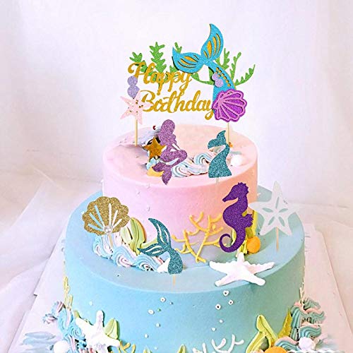 Mermaid Cake Topper，Since1989 Mermaid Cake Topper For Baby Show