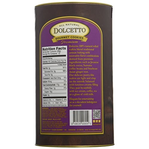 Dolcetto, Wafer Rolls Cookies And Cream, 12 Ounce