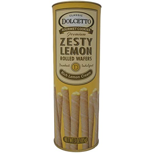 Dolcetto Lemon Rolled Wafers 3 Oz. Pack Of 12