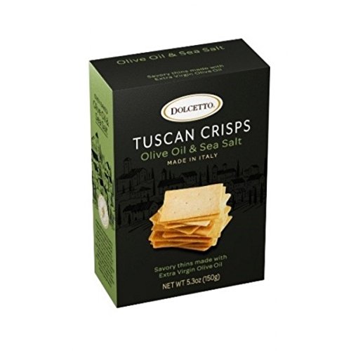Dolcetto Tuscan Crisps - Olive Oil &Amp; Sea Salt | 5.3Oz Boxes | Pa