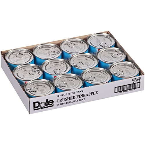 Dole Crushed Pineapple In Juice 8 Oz, Pack Of 8