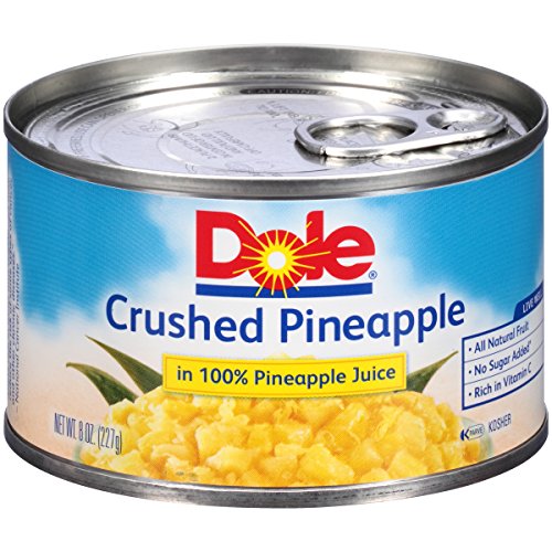 Dole Crushed Pineapple In Juice 8 Oz, Pack Of 8