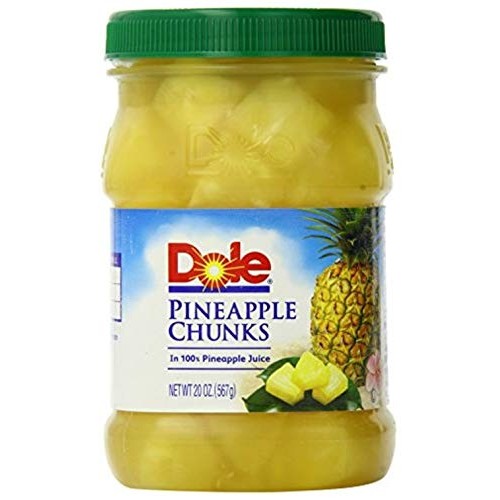 Dole Tropical Gold Pineapple Chunks In 100% Pineapple Juice, 20