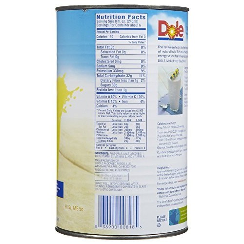 Dole 100% Pineapple Juice - 46 Oz - 3 Pk