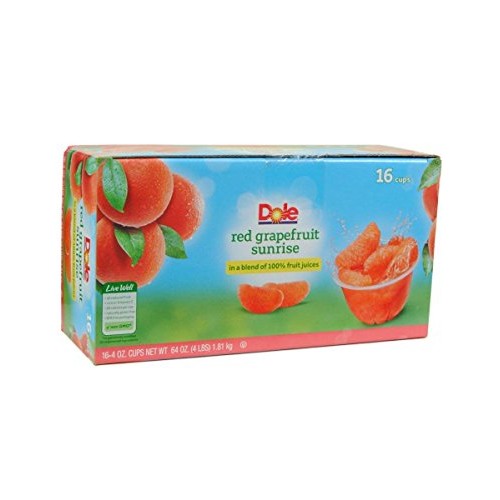 Dole Red Grapefruit Sunrise Fruit Cups, 64 Ounce