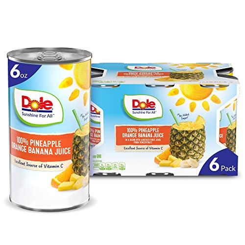 Dole Pineapple, Orange &Amp; Banana Juice, 6 Ounce Can Pack Of 6,