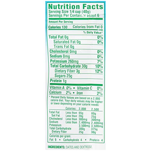 Dole California Chopped Dates, Naturally Gluten Free Dried Fruit...