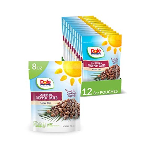 Dole California Chopped Dates, Naturally Gluten Free Dried Fruit...