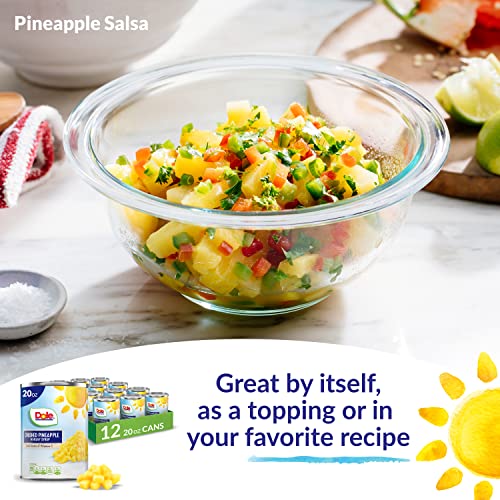 Dole Crushed Pineapple In Heavy Syrup 20Oz Can, Pack Of 12