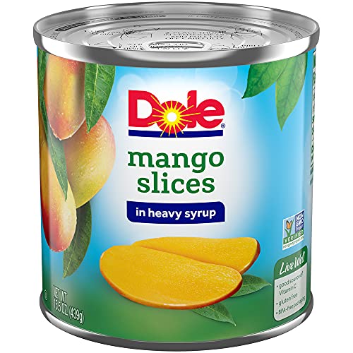Dole Mango Slices In Heavy Syrup, 15.5 Ounce Can Pack Of 12