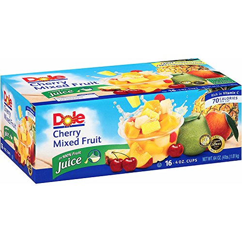 Dole Cherry Mixed Fruit Cups, 16 Pk./4 Oz. Pack Of 2