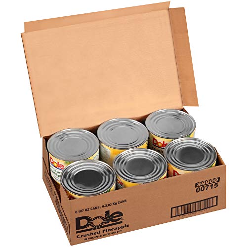 Dole Crushed Pineapple In Juice, 107 Ounce Cans Pack Of 6