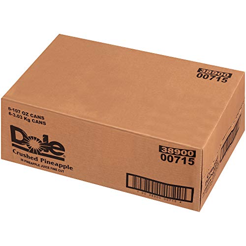 Dole Crushed Pineapple In Juice, 107 Ounce Cans Pack Of 6