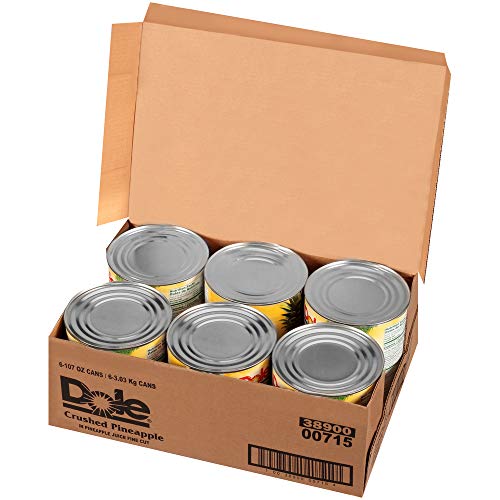 Dole Crushed Pineapple In Juice, 107 Ounce Cans Pack Of 6