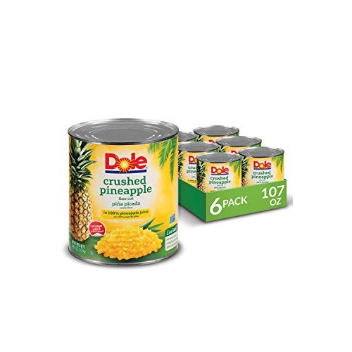 Dole Crushed Pineapple In Juice, 107 Ounce Cans Pack Of 6