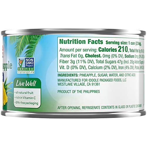 Dole Crushed Pineapple In Juice