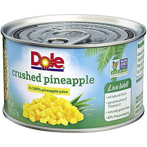 Dole Crushed Pineapple In Juice, 8 Ounce Cans Pack Of 12