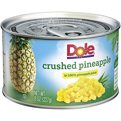 Dole Crushed Pineapple In Juice, 8 Ounce Cans Pack Of 12