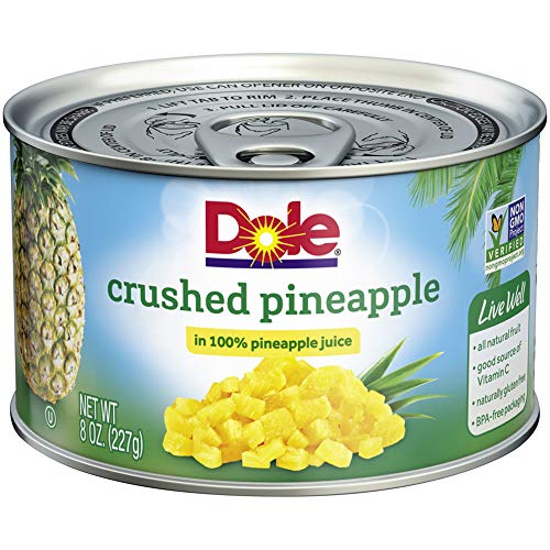 Dole Crushed Pineapple In Juice, 8 Ounce Cans Pack Of 12