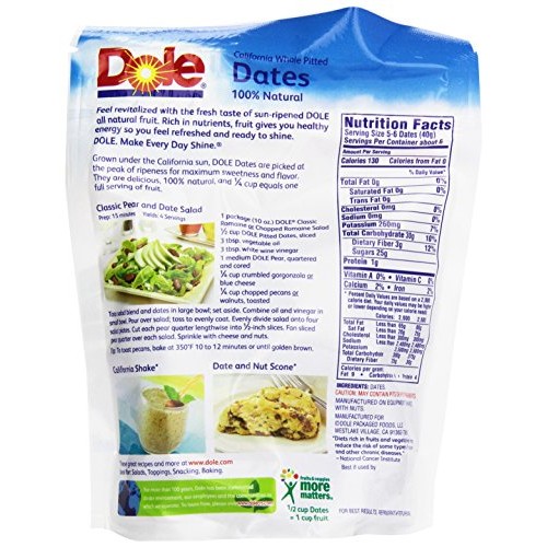 Dole Dates, Pitted, 8 Oz