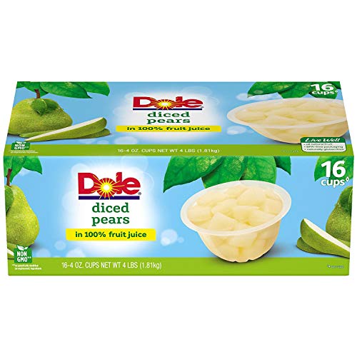 Dole Diced Pears 100 % Fruit Juice 16 Cups 4 Oz Net Wt 64 Oz,,