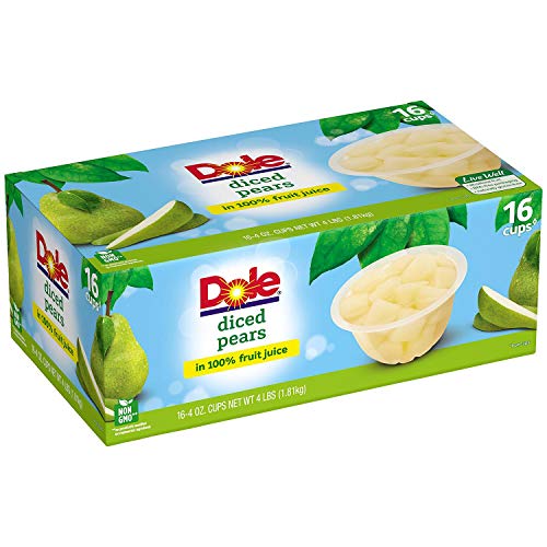 Dole Diced Pears 100 % Fruit Juice 16 Cups 4 Oz Net Wt 64 Oz,,