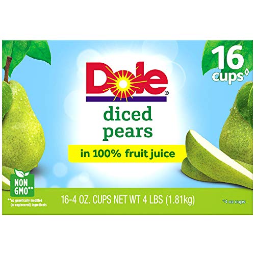 Dole Diced Pears 100 % Fruit Juice 16 Cups 4 Oz Net Wt 64 Oz,,