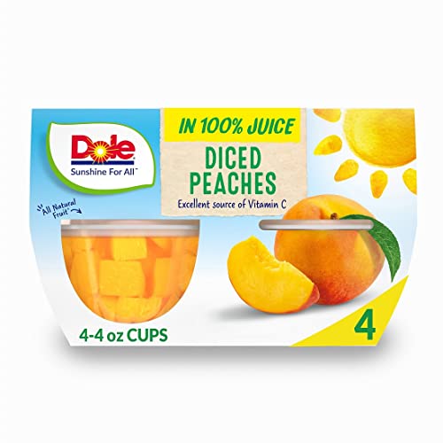 Dole, Diced Peaches In Juice, 16 Oz, Pack Of 4