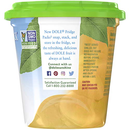 Dole Fridge Pack, Yellow Cling Sliced Peach Slices In Fruit Juic