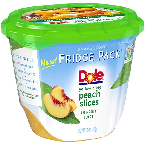 Dole Fridge Pack, Yellow Cling Sliced Peach Slices In Fruit Juic