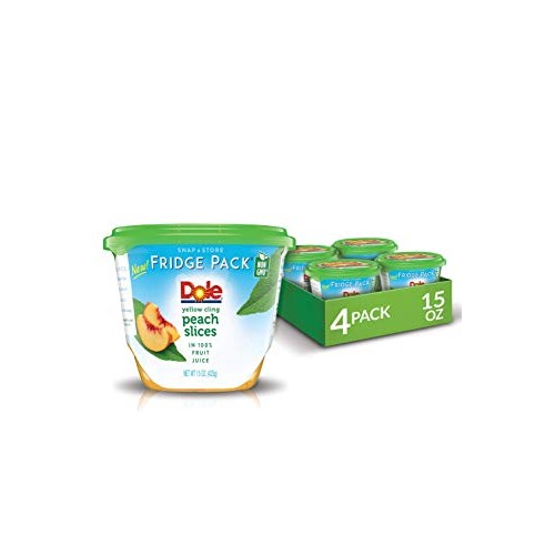 Dole Fridge Pack, Yellow Cling Sliced Peach Slices In Fruit Juic